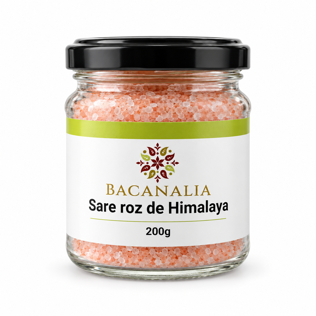 Borcan de sare roz de Himalaya fină Bacanalia 200 g