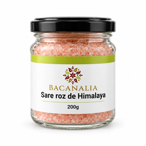Borcan de sare roz de Himalaya fină Bacanalia 200 g