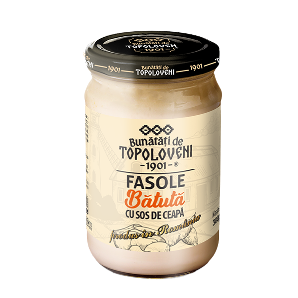 Fasolea Bătută cu Sos de Ceapă 300g – Bunatati de Topoloveni