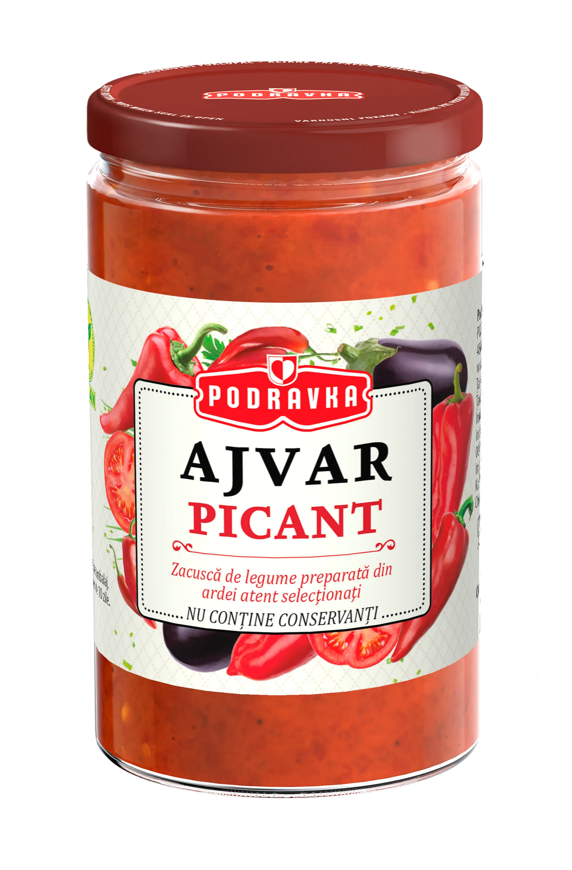 Ajvar Zacuscă picantă de ardei roșii