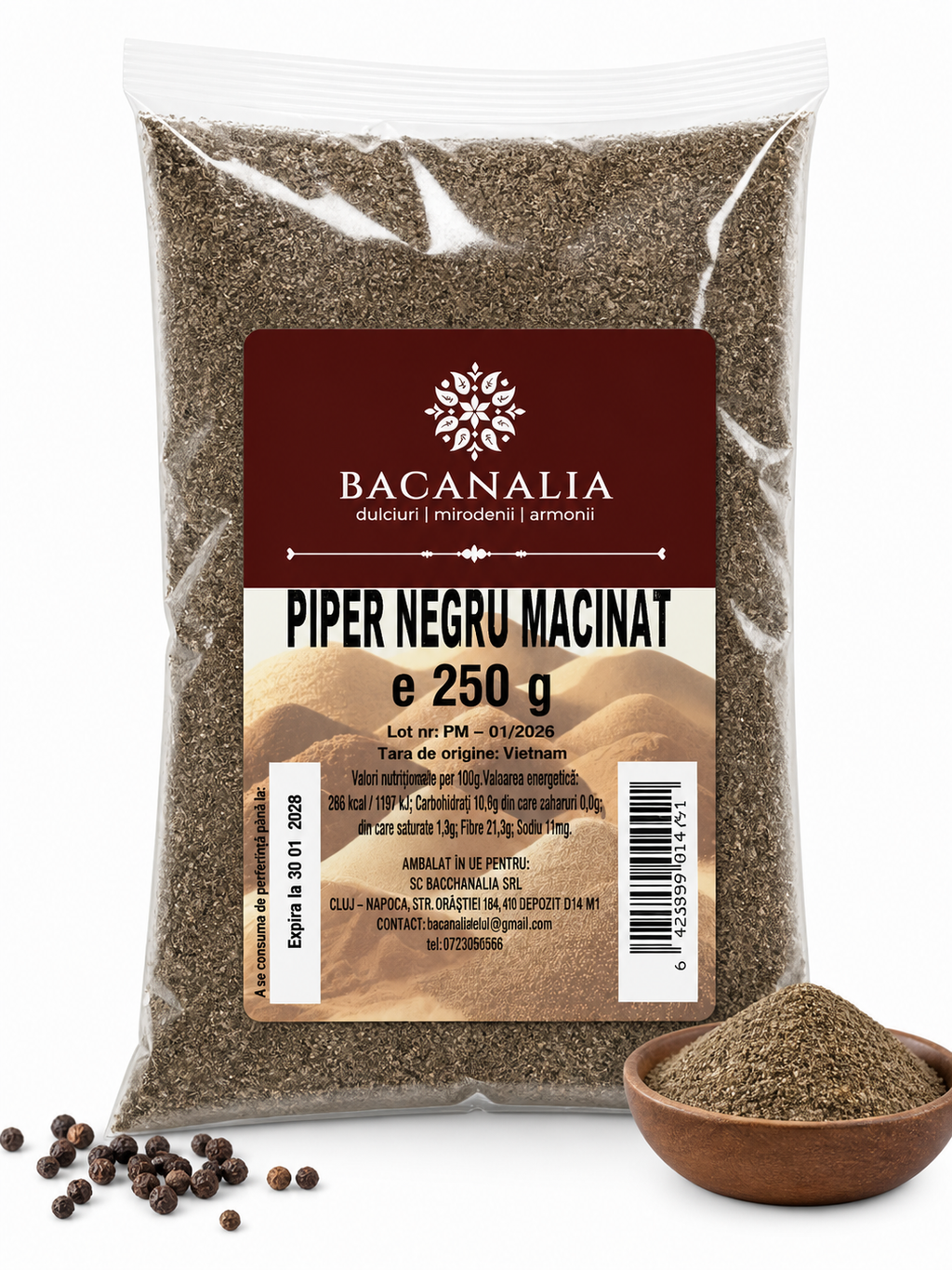 Piper negru macinat 250 g