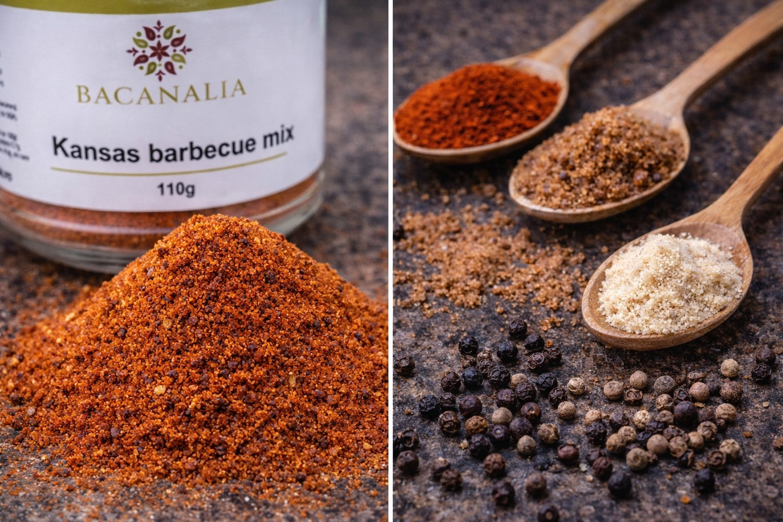 Kansas Barbecue Mix BACANALIA 110g – condiment BBQ pentru carne, grill și marinade