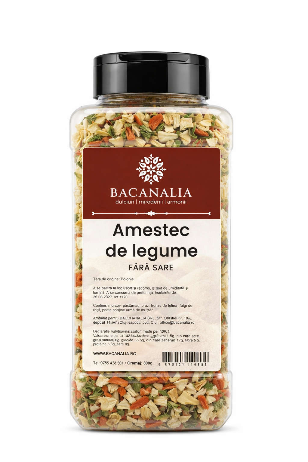 Amestec de legume uscate Bacanalia, fara sare, 300g