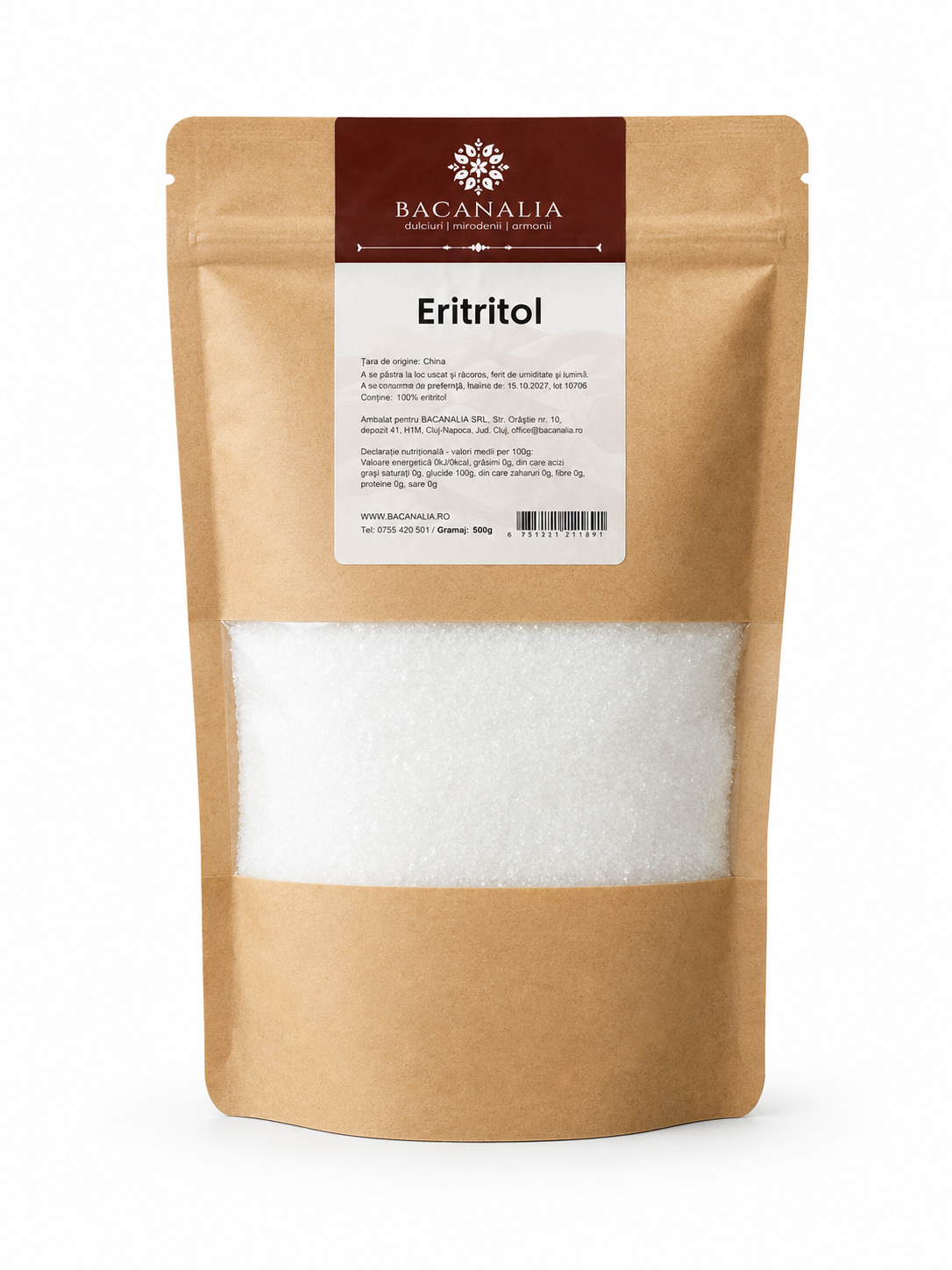 Eritritol BACANALIA 500g
