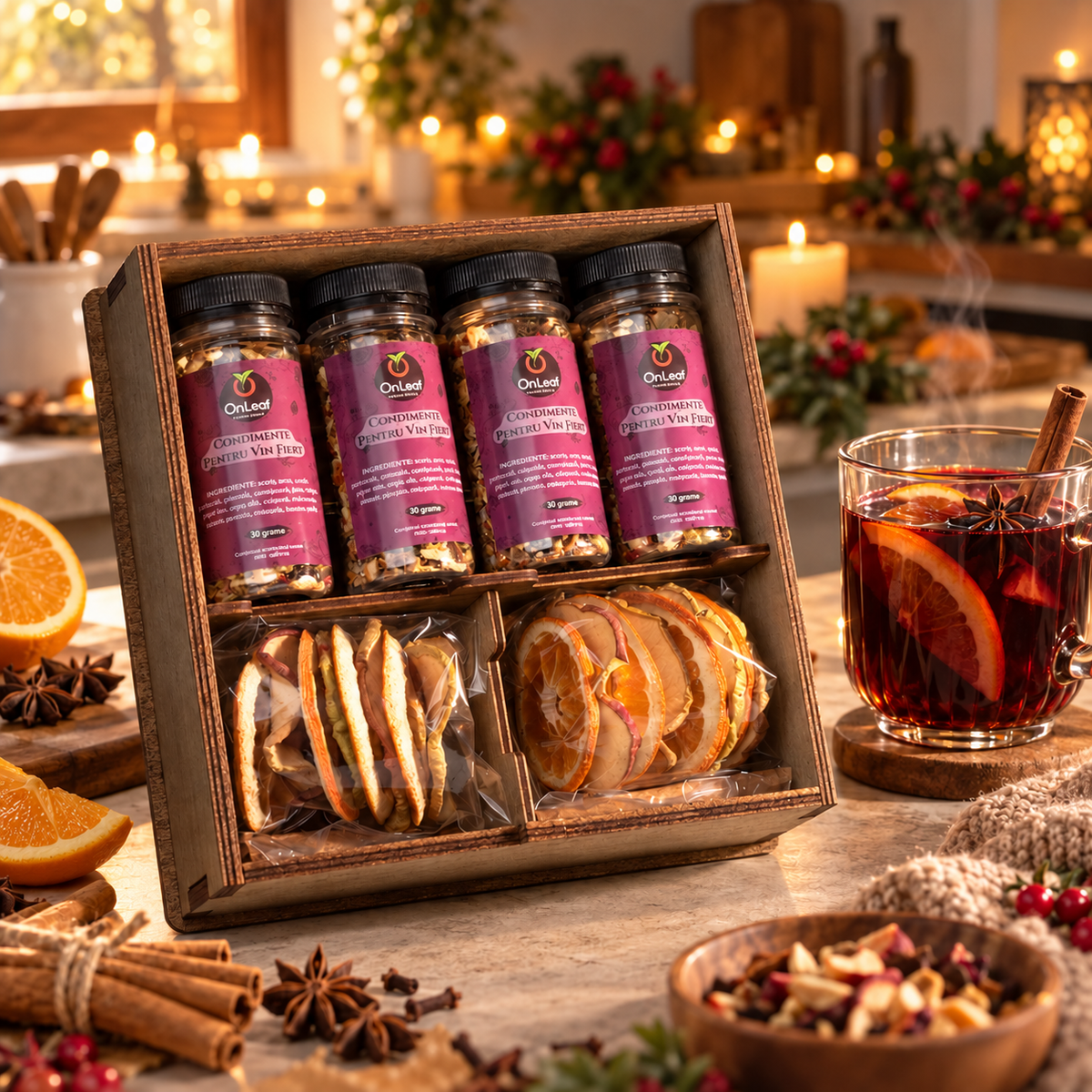 Set cadou OnLeaf pentru vin fiert