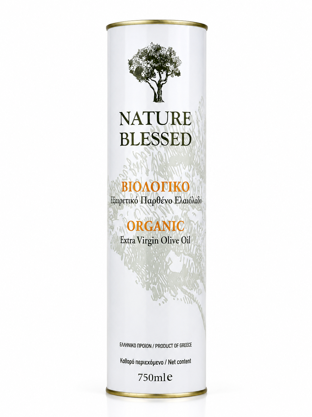 Ulei de măsline extravirgin bio Nature Blessed Organic, premium, Grecia, recipient metalic, 750ml