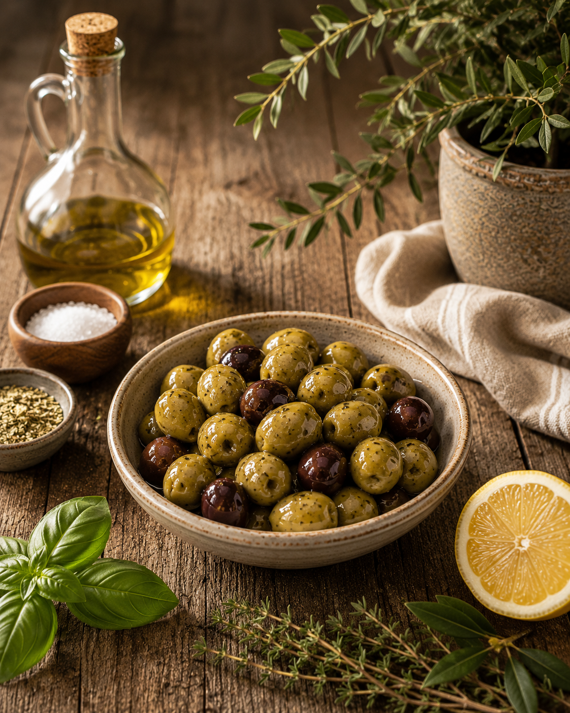 Mix măsline verzi și Kalamon Nature Blessed cu oregano, produs grecesc premium, 220g