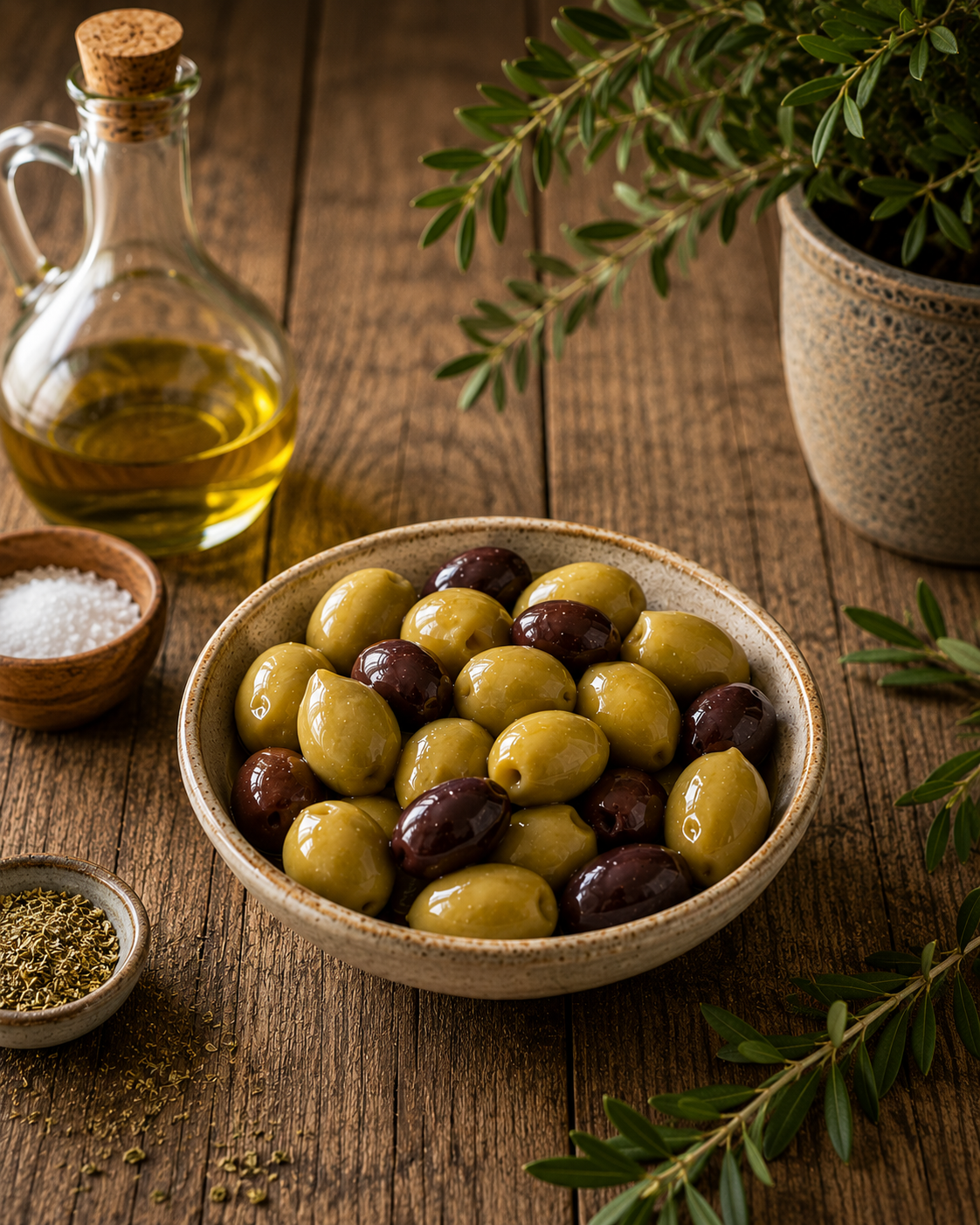 Mix măsline verzi și Kalamon Nature Blessed, produs grecesc premium, 220g