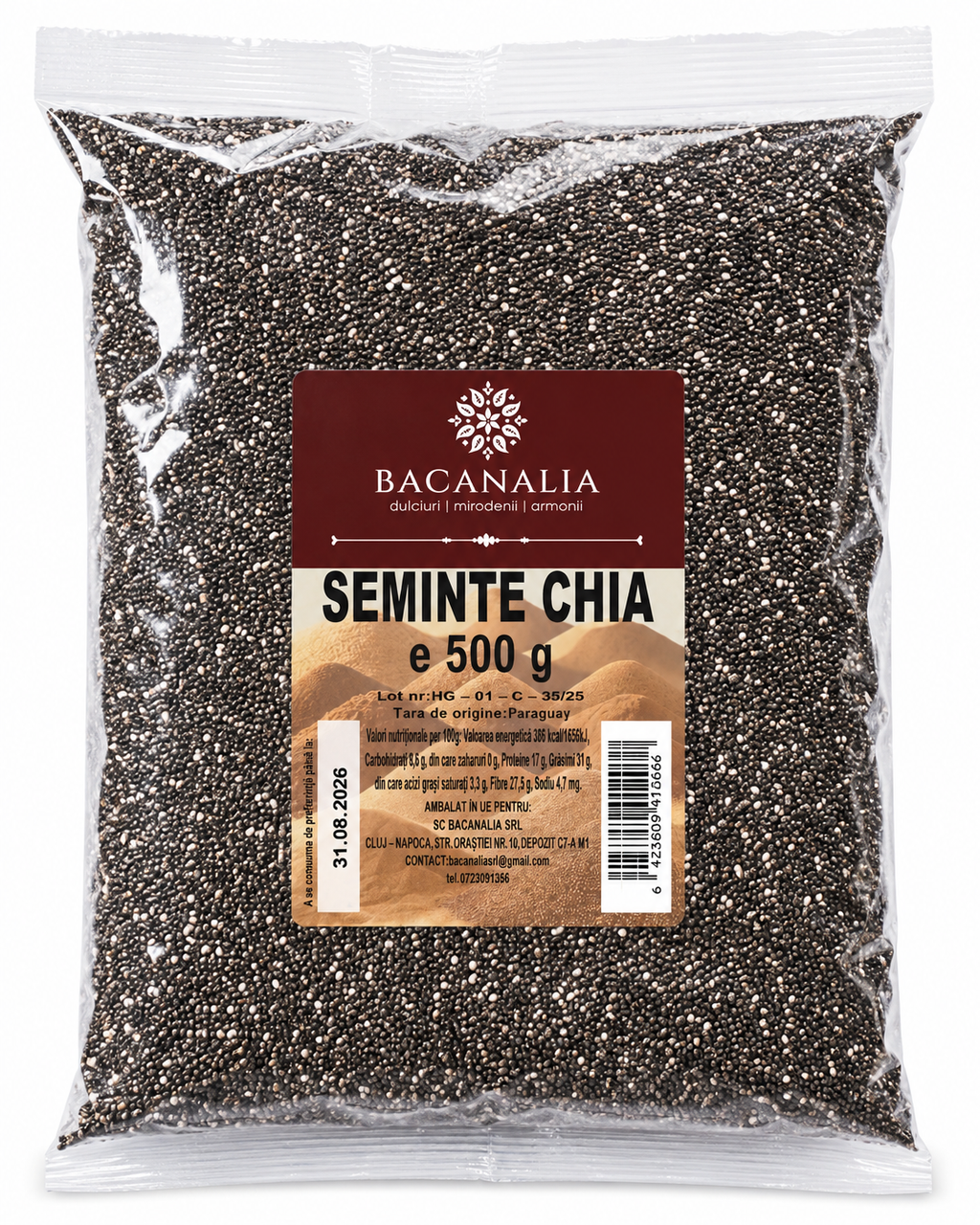 Semințe Chia BACANALIA 500g