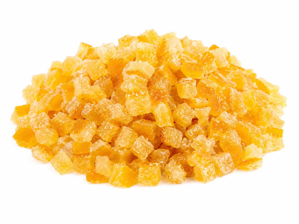 Cuburi de Portocală Confiate, 250 g