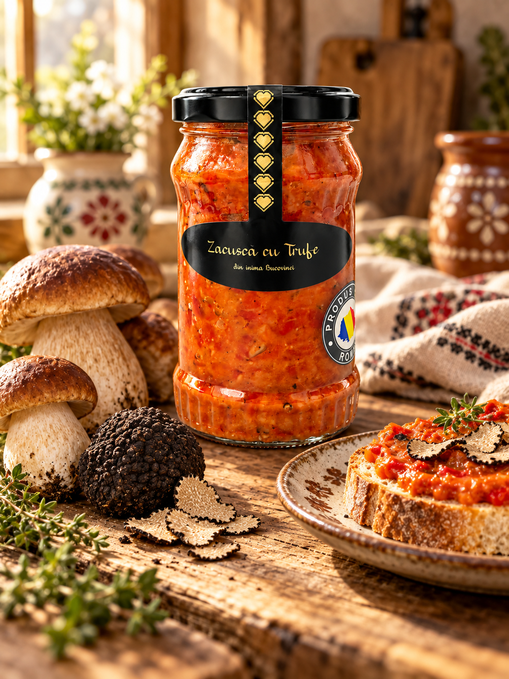 Zacuscă de trufe cu hribi din inima Bucovinei – 300 g