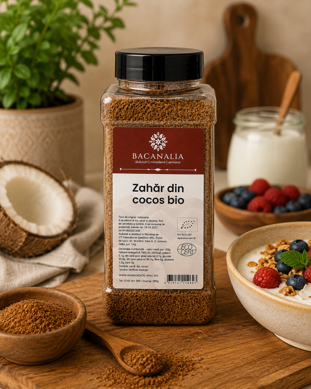 Zahăr din Cocos Bio 600 gr