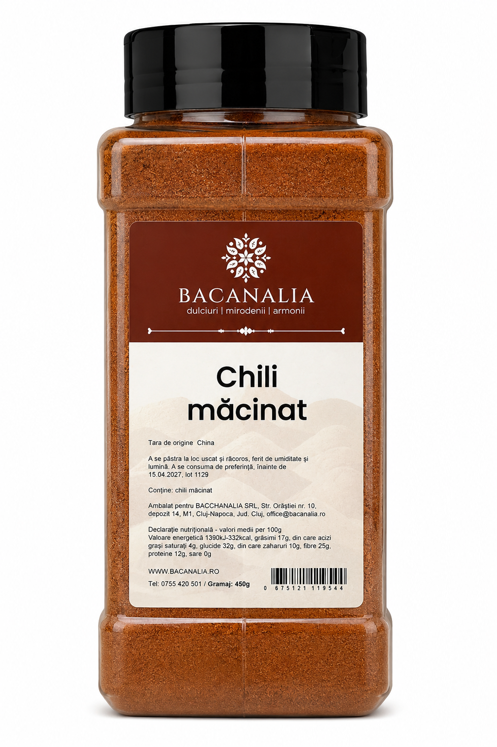 Chili Măcinat BACANALIA 450 gr