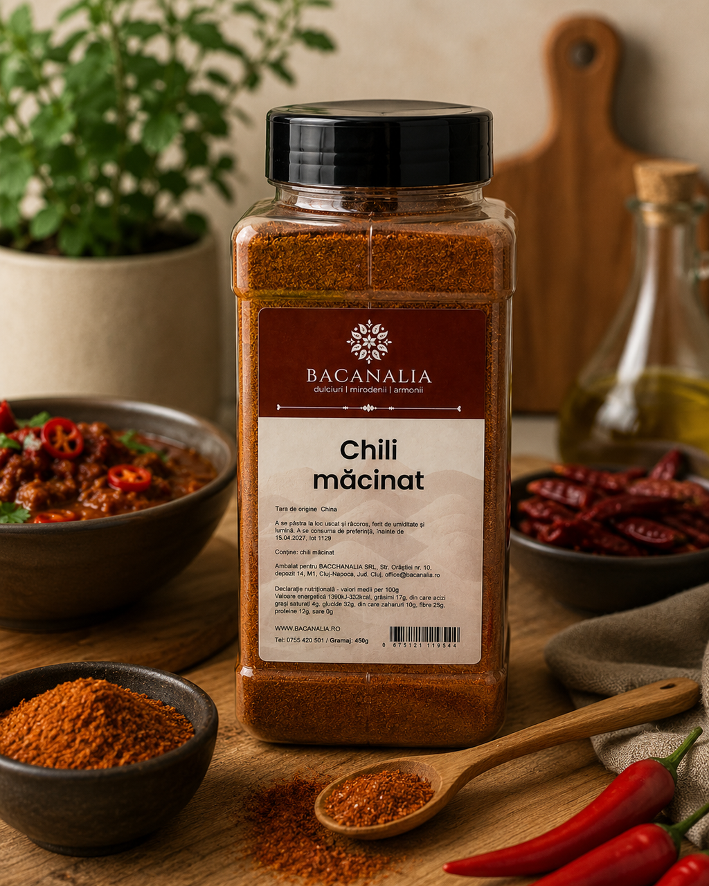 Chili Măcinat BACANALIA 450 gr