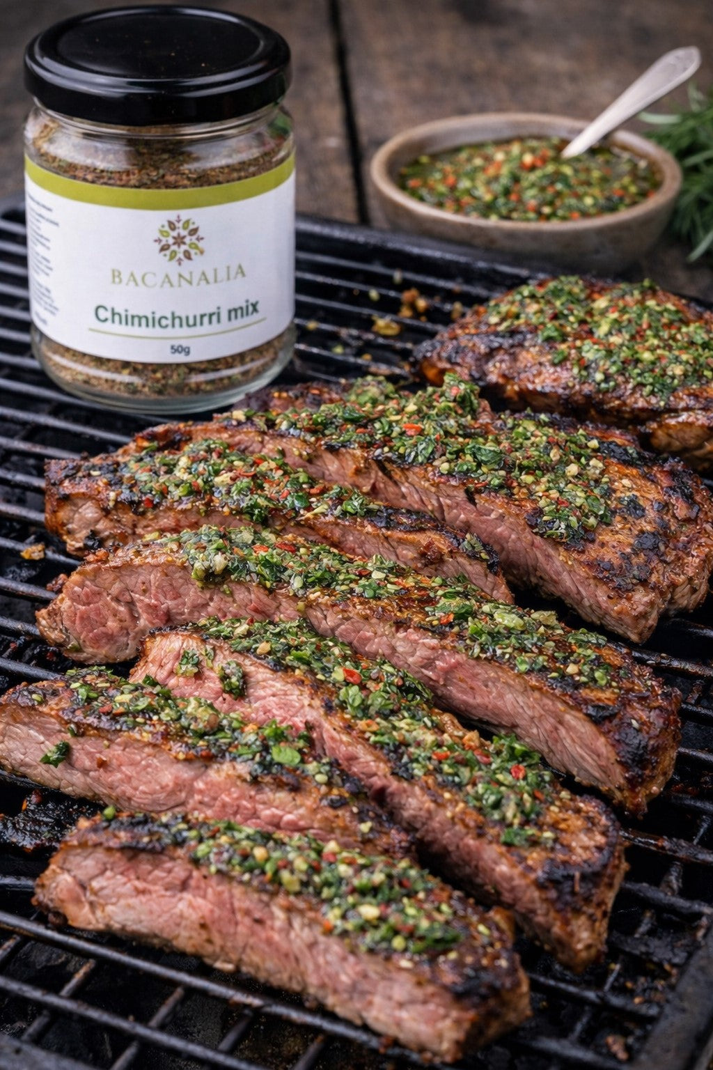 Mix Chimichurri BACANALIA 50g – condiment pentru carne, grătar și sosuri, aromă intensă