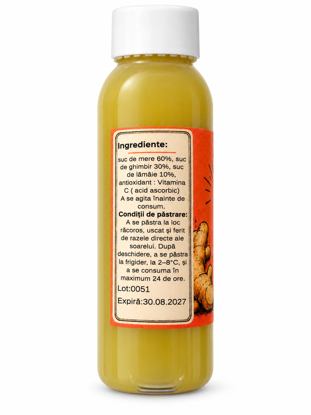 Shot cu ghimbir „Strop de Curaj” 50 ml