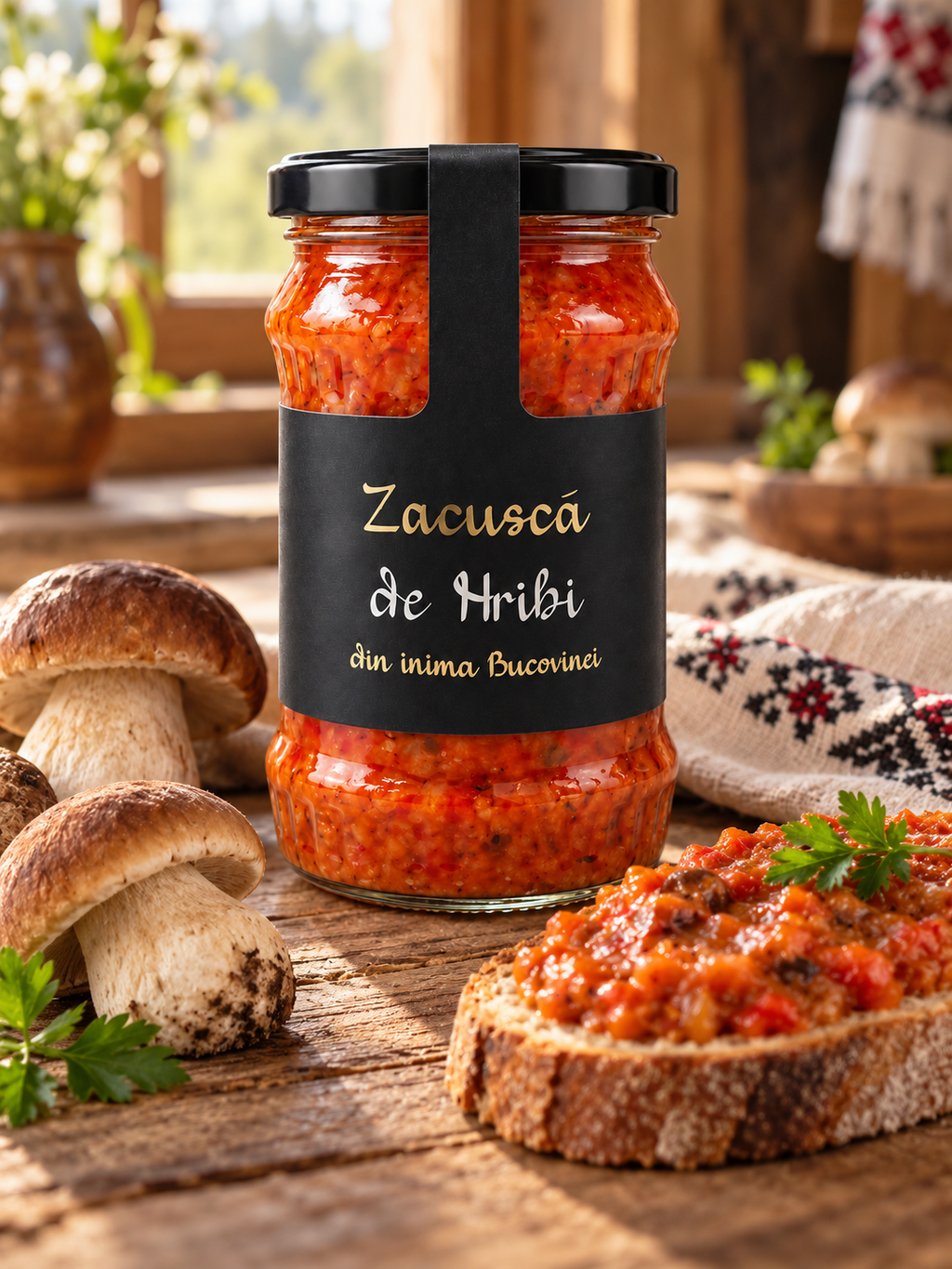 Zacuscă de hribi din inima Bucovinei 300 gr