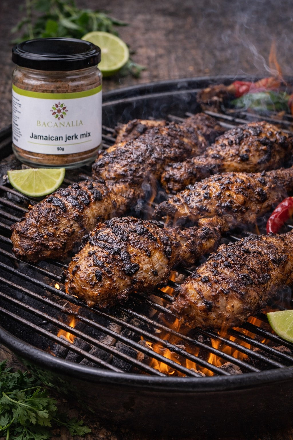 Jamaican Jerk Mix BACANALIA 90g – mix condimente picant-aromat pentru pui, porc, grătar și marinade