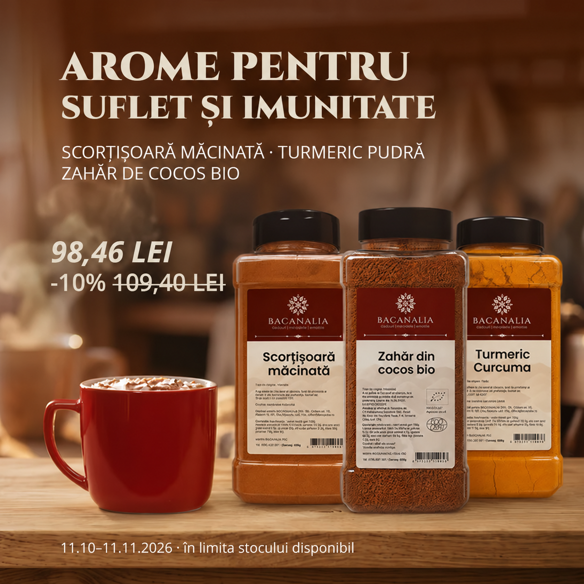 Pachet Arome pentru suflet și imunitate — 98,46 lei, redus de la 109,40 lei