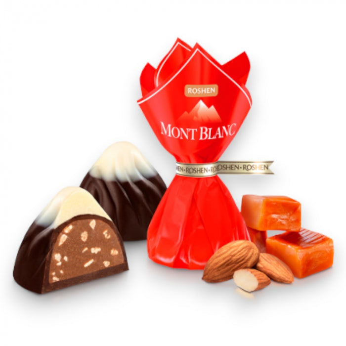Bomboane MONT BLANC cu migdale caramelizate, 1 kg