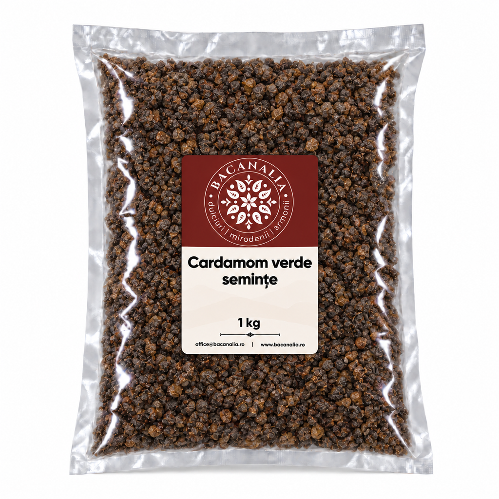 Cardamom verde semințe 1 kg în pungă Bacanalia