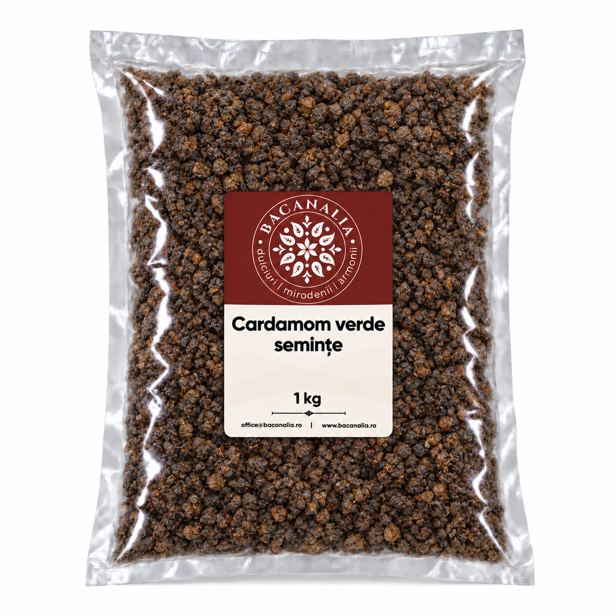 Cardamom verde semințe 1 kg în pungă Bacanalia