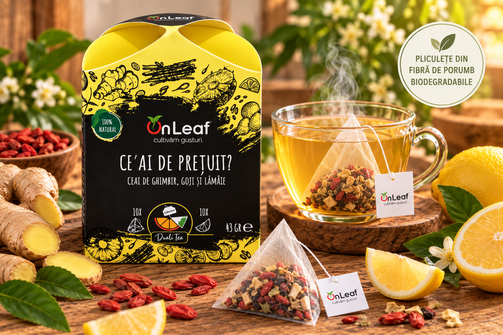 Ceai Ce'ai de Prețuit cu ghimbir și lămâie, în ceașcă