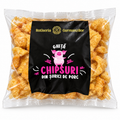 Pungă transparentă de chipsuri din șorici de porc Ghiță, cu etichetă neagră Rotiseria Gurmanzilor