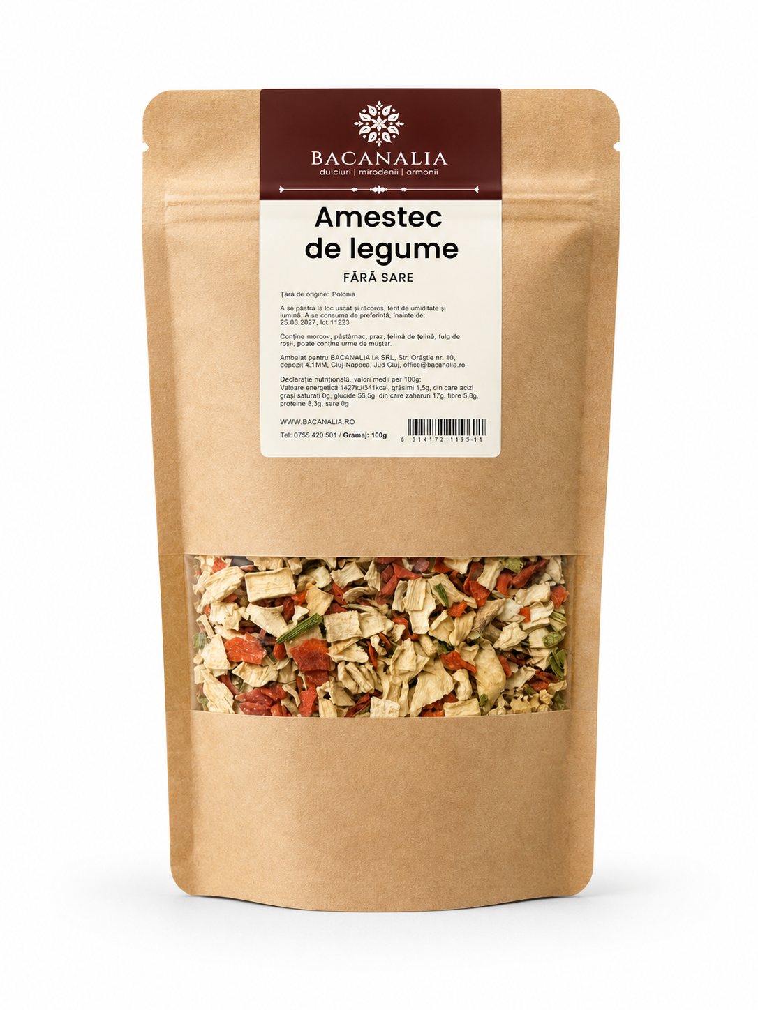 Amestec de legume fara sare, 100 g