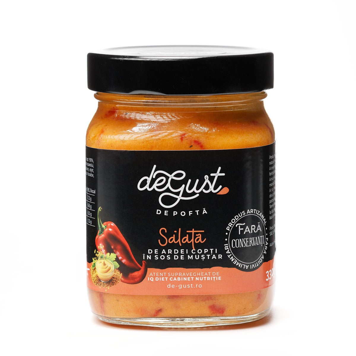 Salată de Ardei Copți în Sos de Muștar, 300 gr Degust