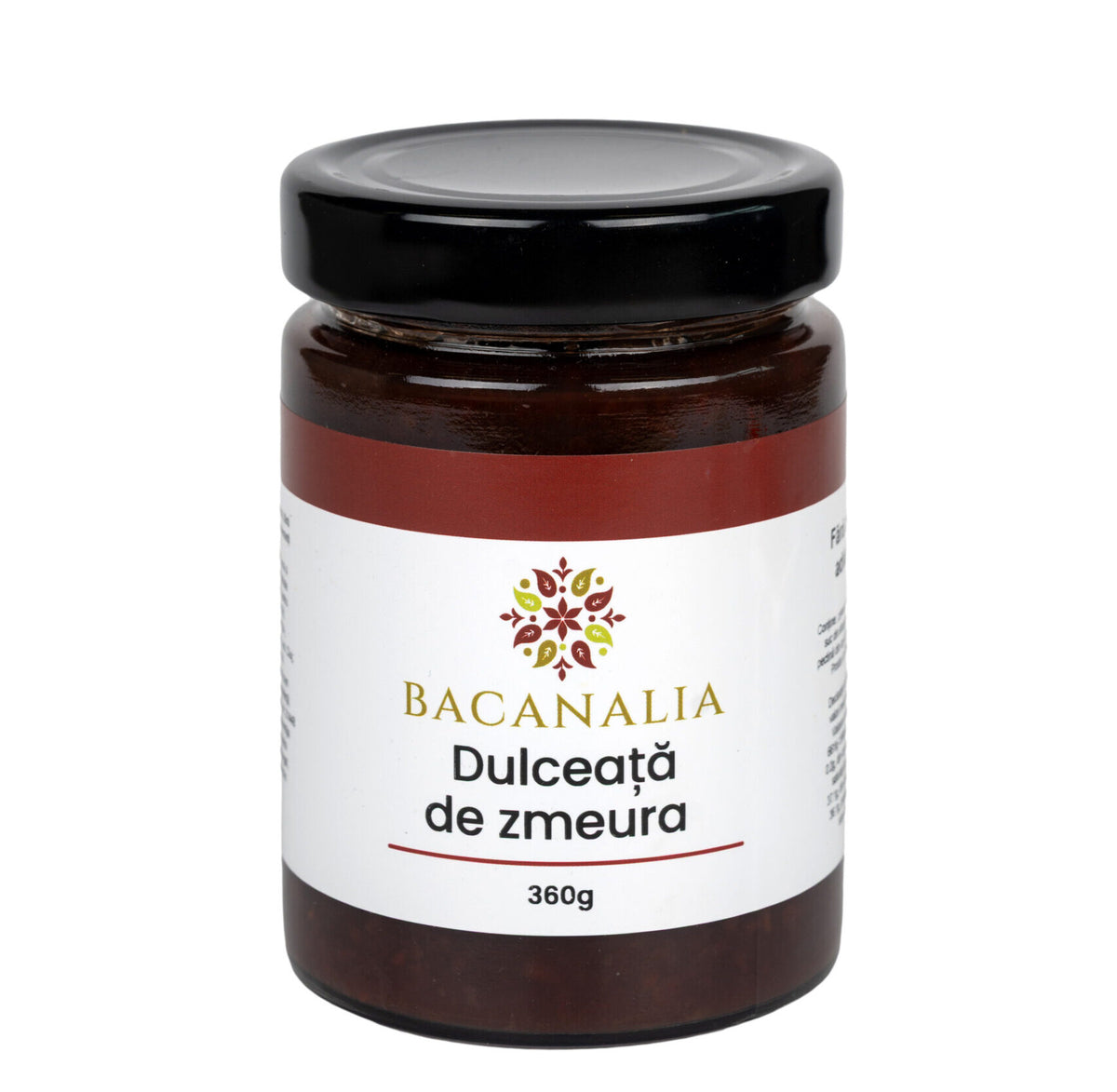 Borcan de dulceață de zmeură fără zahăr adăugat 360 g