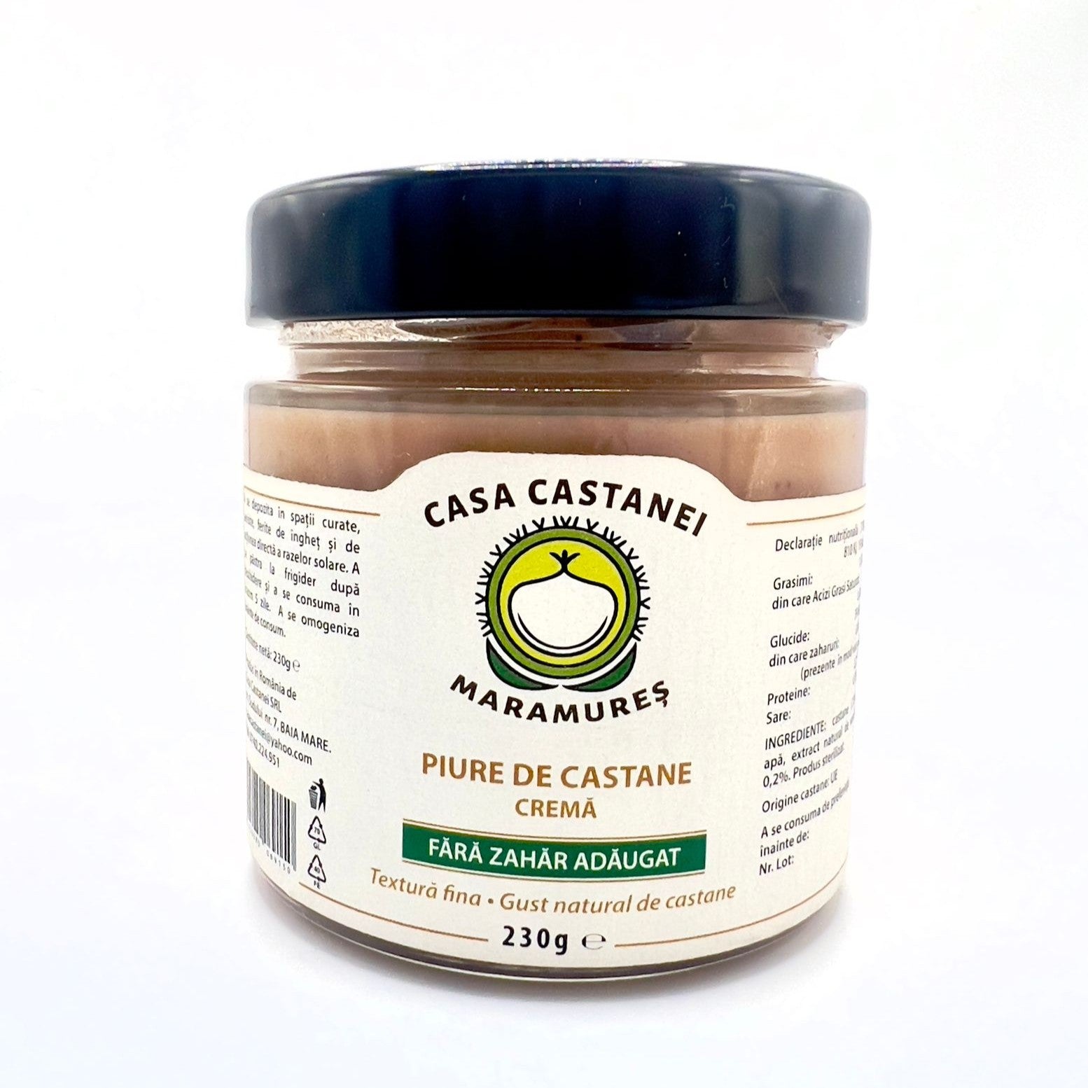 Piure de castane crema fara zahar adaugat 230gr - Casa Castanei