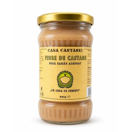 Piure de castane fara zahar adaugat 320gr - Casa Castanei