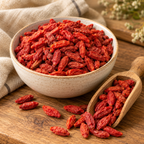 Fructe uscate goji într-un bol ceramic