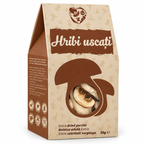 Hribi uscați 30 g – ambalaj pe fundal alb