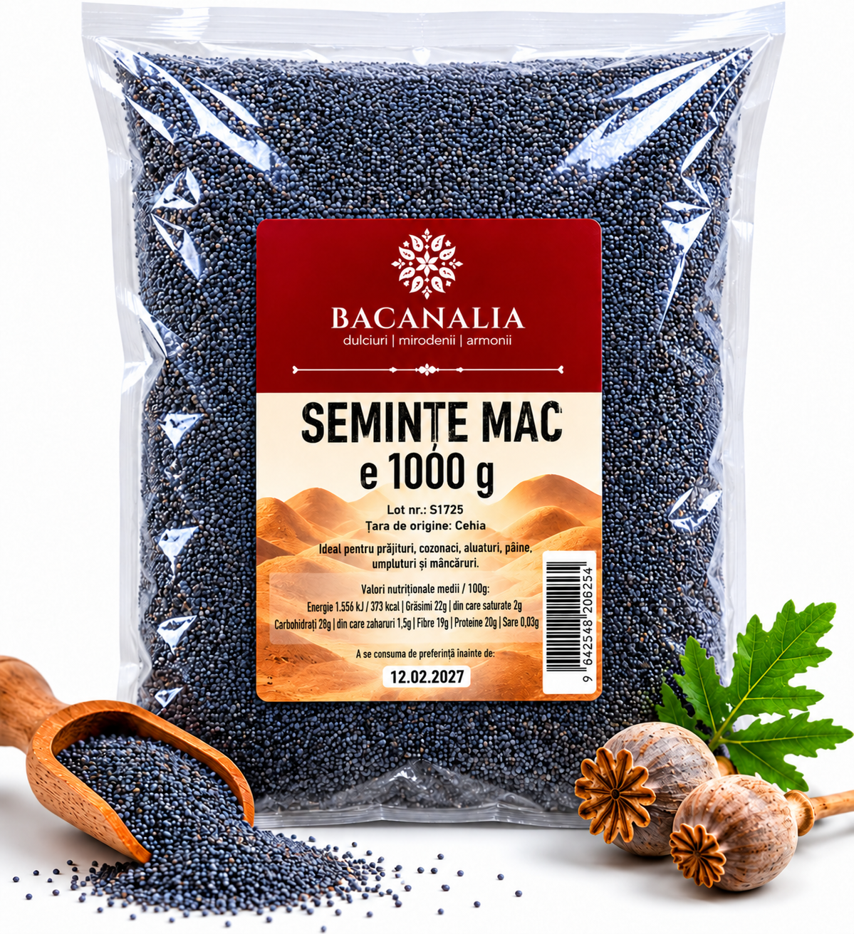 Semințe de mac 1000 gr