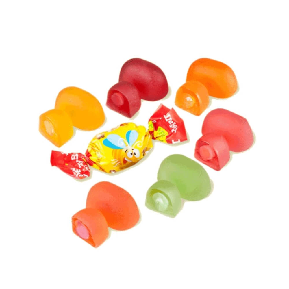 Mix Bomboane Gumate cu Umplutura de Fructe Roshen Crazy Bee Fruity, 1Kg
