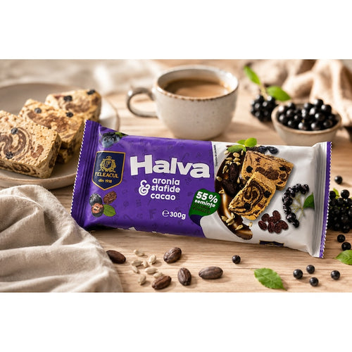 Halva Aronia cu Stafide si Cacao Feleacul, Cantitate 300 g