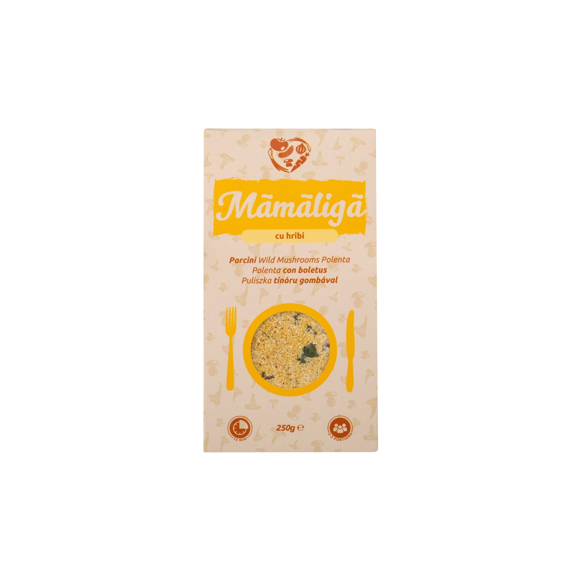 Mamaliga cu Hribi, 100% natural, fara conservanti, fara coloranti sau arome artificiale, 250gr