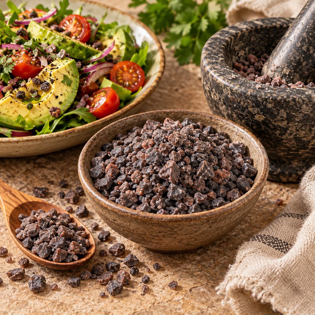 Salată de avocado cu sare kala namak