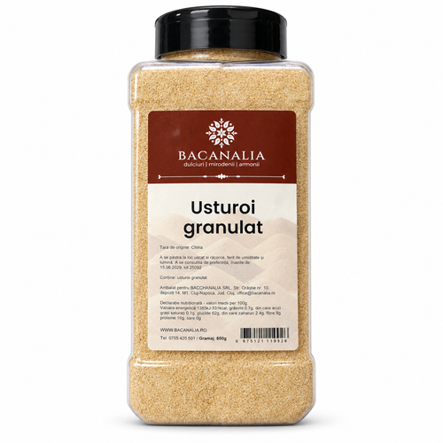 Usturoi granulat Bacanalia 600 g pe fundal alb