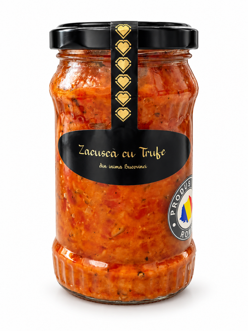 Borcan de zacuscă de trufe cu hribi din inima Bucovinei, 300 g